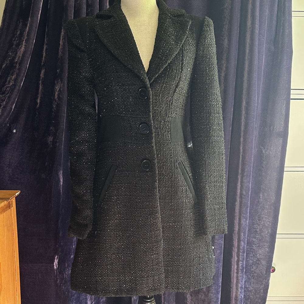 bebe Elegant Black Textured Blazer